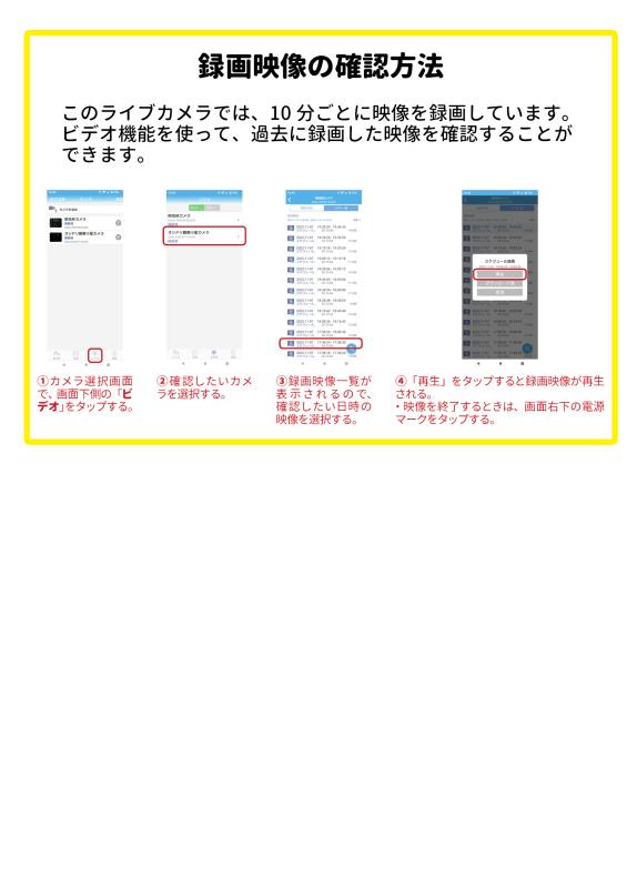 オシドリ観察小屋ライブカメラ操作方法(2)