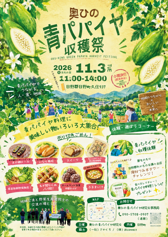 青パパイヤ収穫祭チラシ